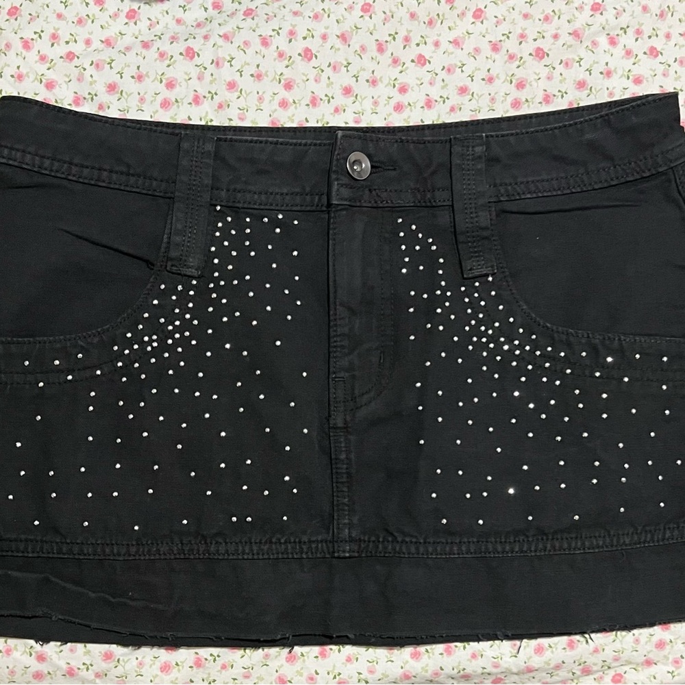 Urban Outfitters Black Mini Skirt with Silver Studs